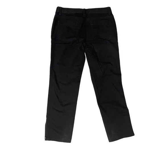 Ann Taylor Womens Black Pants 2 Lindsay Waist Modern Fit Cropped Ankle Zip - Picture 4 of 9